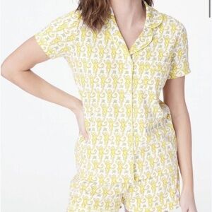 Roller Rabbit White and Yellow Women's Pajama Set